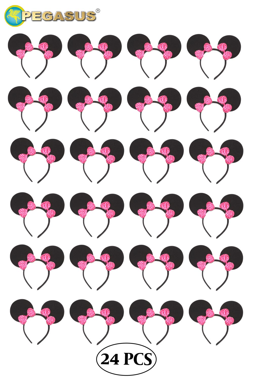 CERCHIETTO FRONTINO TOPOLETTA FUCSIA (CF 24 PZ)